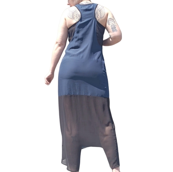 Silence + Noise Navy Maxi Dress - Picture 3 of 6